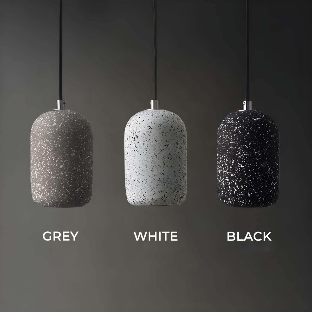 Lampe Pendante Industrielle Ciment Verre – Éclairage Design Moderne