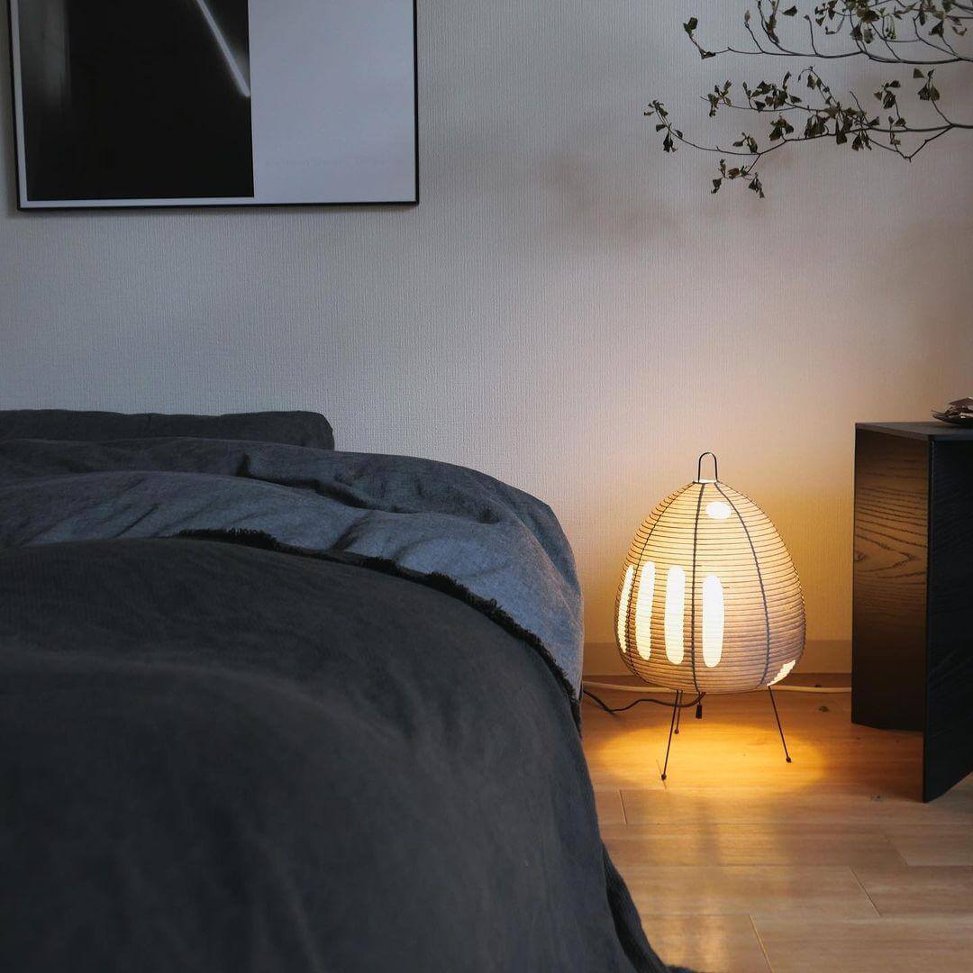 Lampe de Table Design Japonais en Papier de Mûrier – Lumière Douce