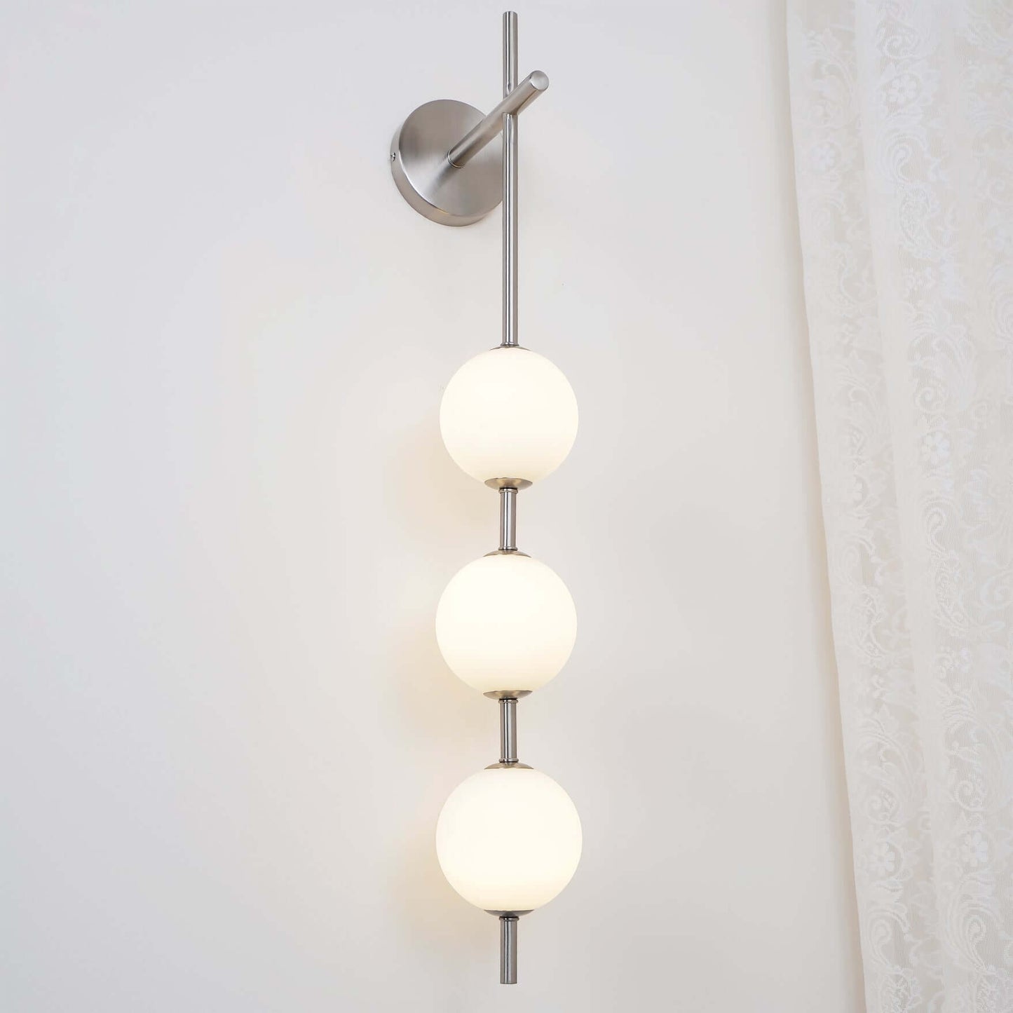 Applique Murale Verticale Globe Verre – Éclairage Design Moderne Intérieur