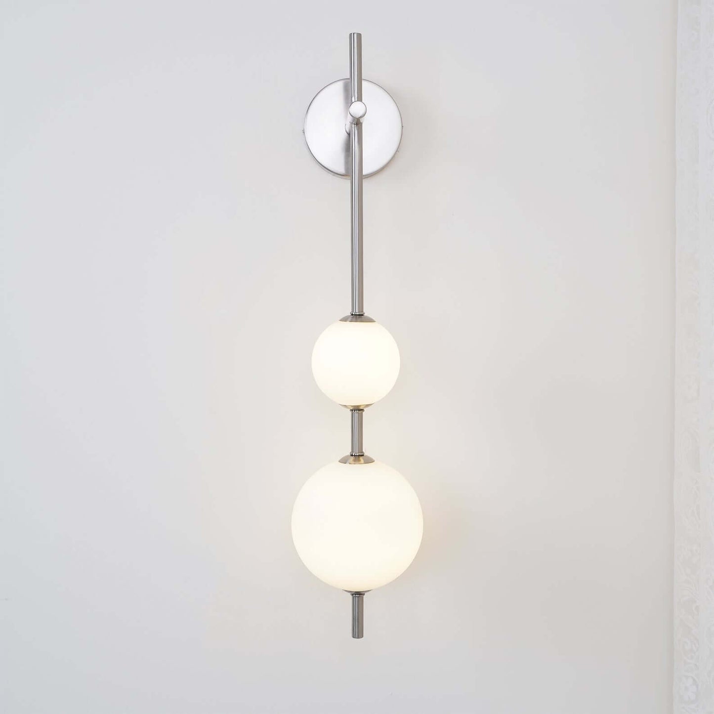Applique Murale Verticale Globe Verre – Éclairage Design Moderne Intérieur