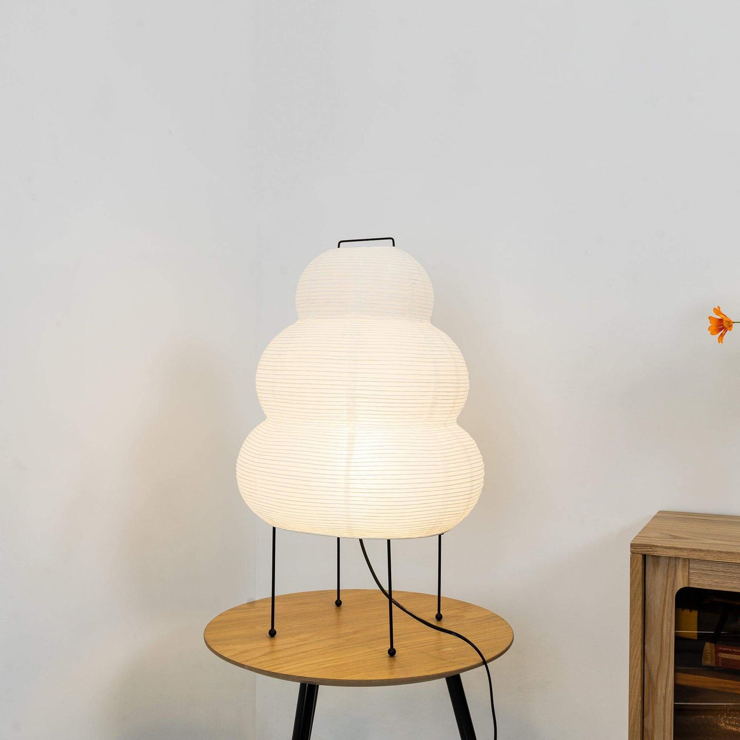 Lampe de Table Design Japonais en Papier de Mûrier – Lumière Douce