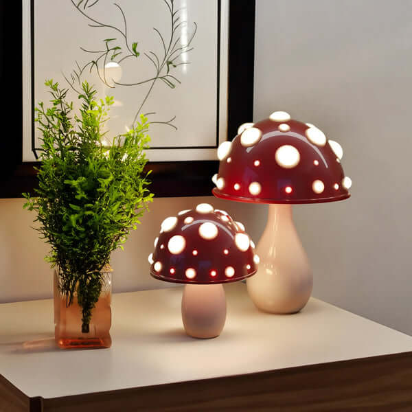 Lampe de Table Design Champignon LED Dimmable - Lumière Ambiance Cosy