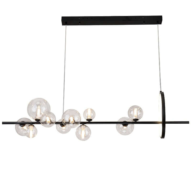 Chandelier Suspension Verre Bulles Design Moderne Luminaire LED