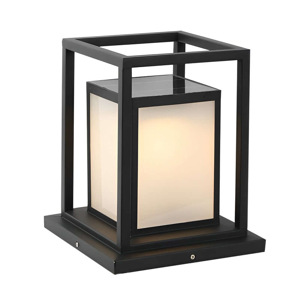 Lampe Solaire de Terrasse LED - Acier Inoxydable Étanche Blanc Chaud
