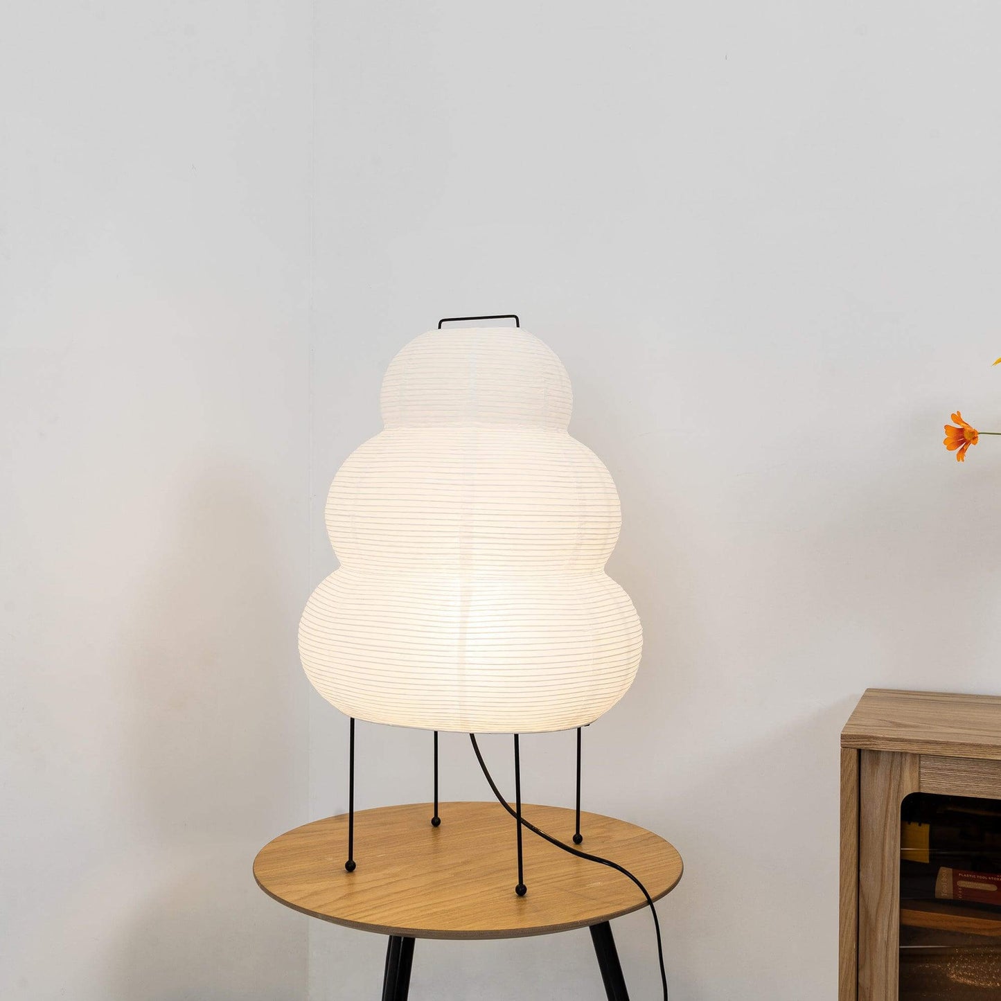 Lampe de Table Design Japonais en Papier de Mûrier – Lumière Douce