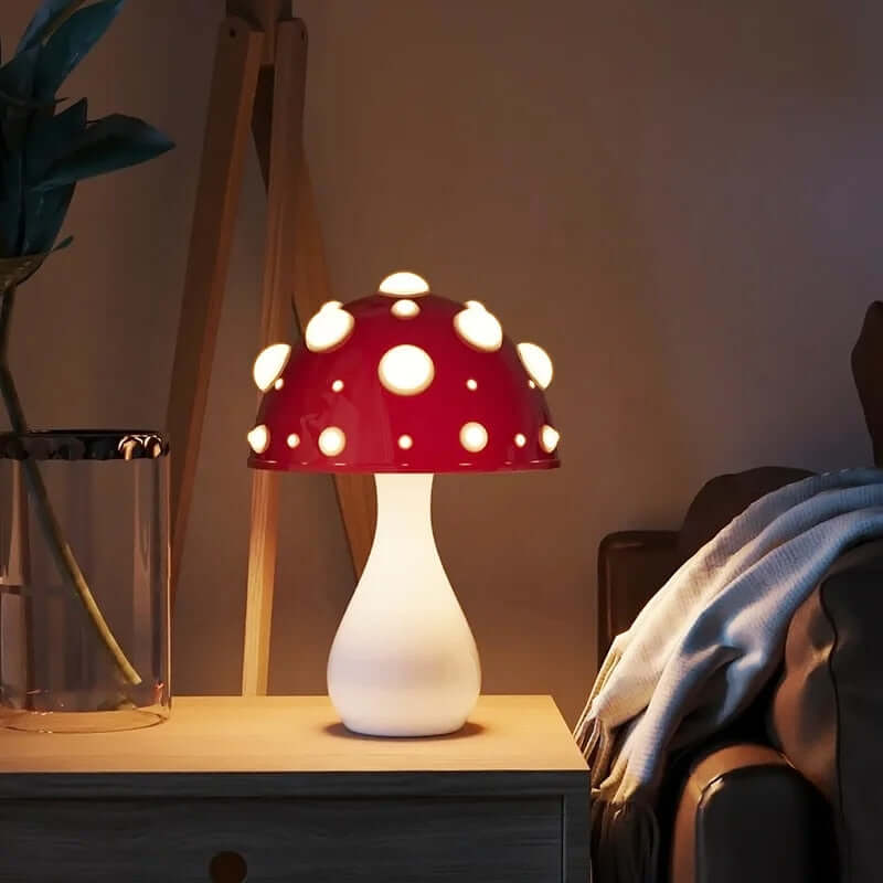 Lampe de Table Design Champignon LED Dimmable - Lumière Ambiance Cosy
