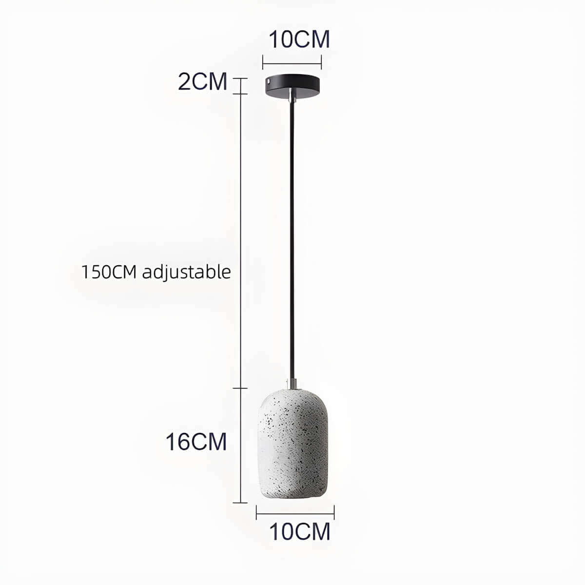 Lampe Pendante Industrielle Ciment Verre – Éclairage Design Moderne