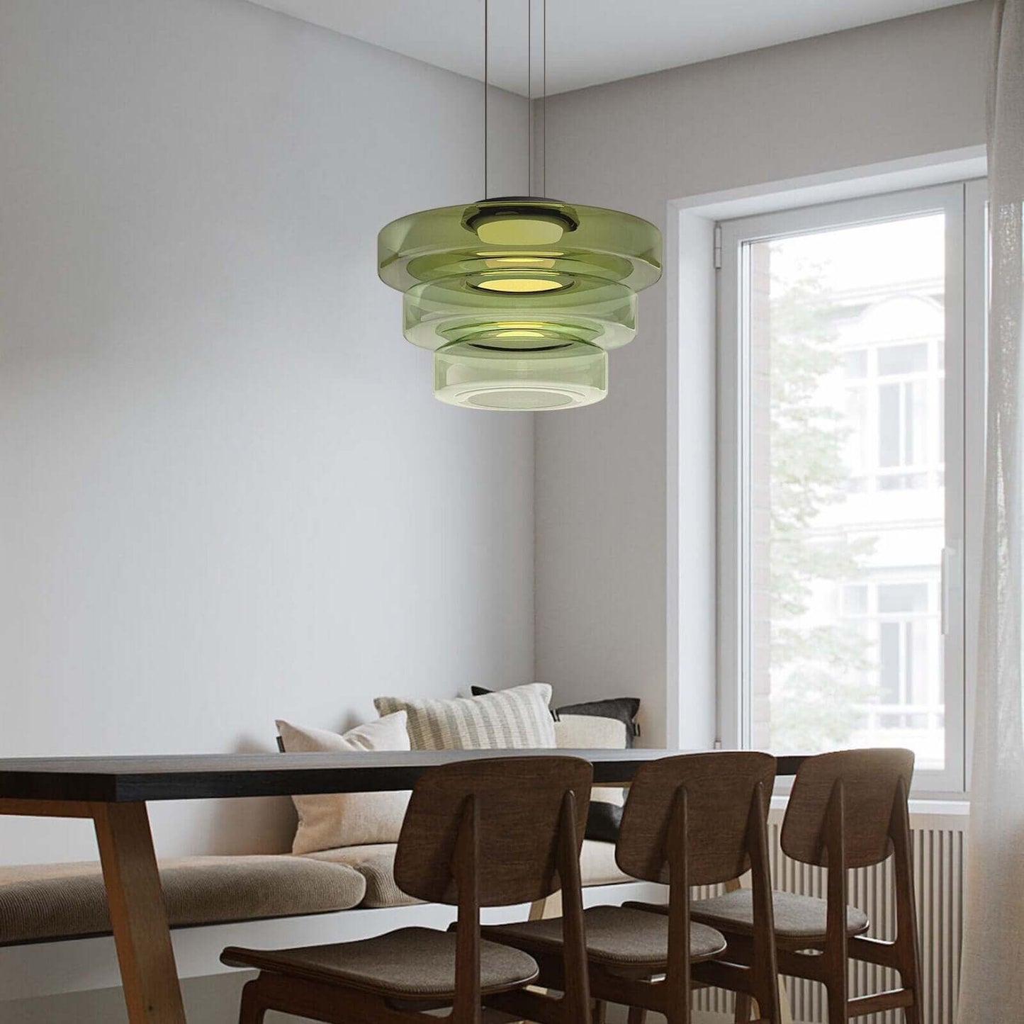 Suspension Luminaire Design en Verre Éclatant - Style Moderne Intérieur