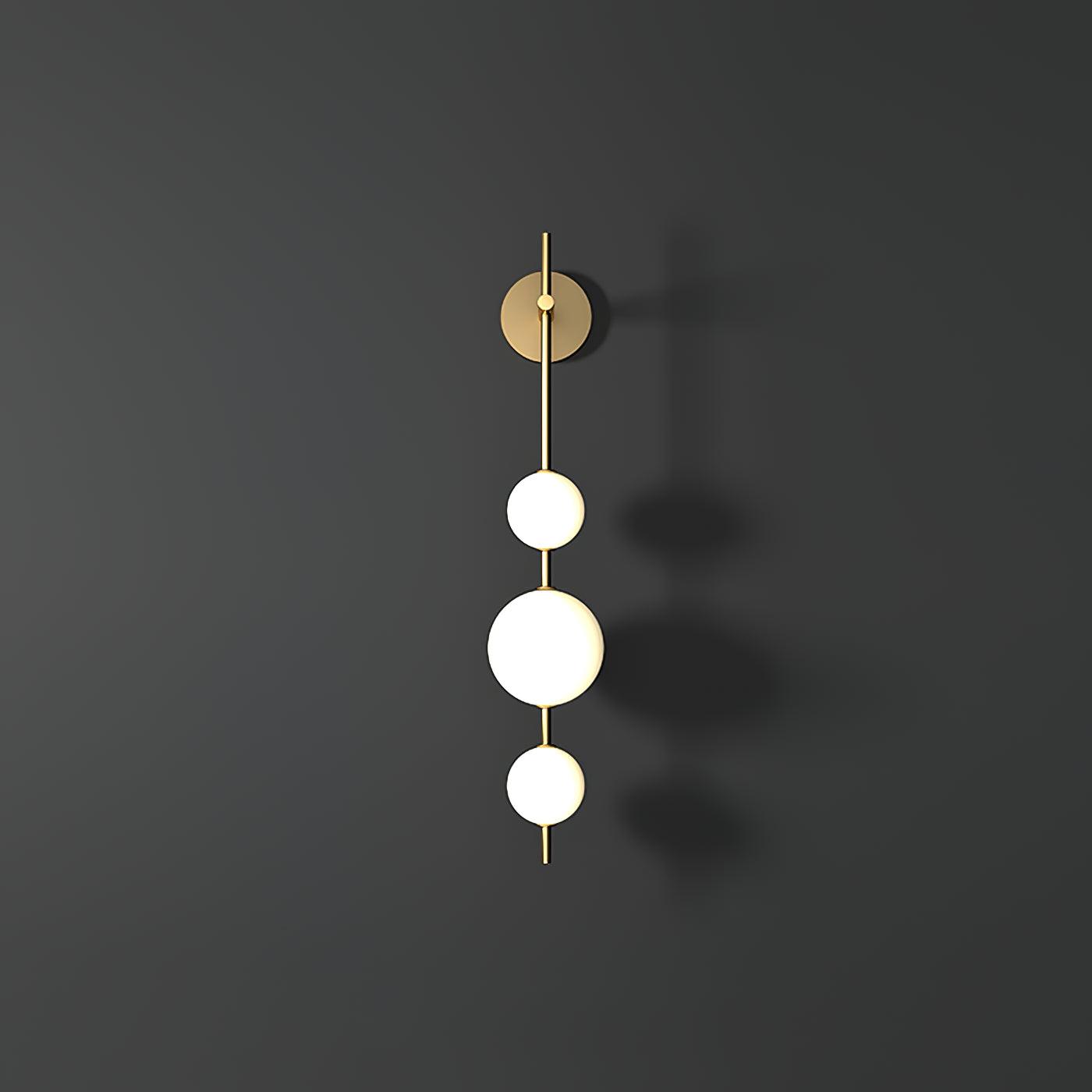 Applique Murale Verticale Globe Verre – Éclairage Design Moderne Intérieur
