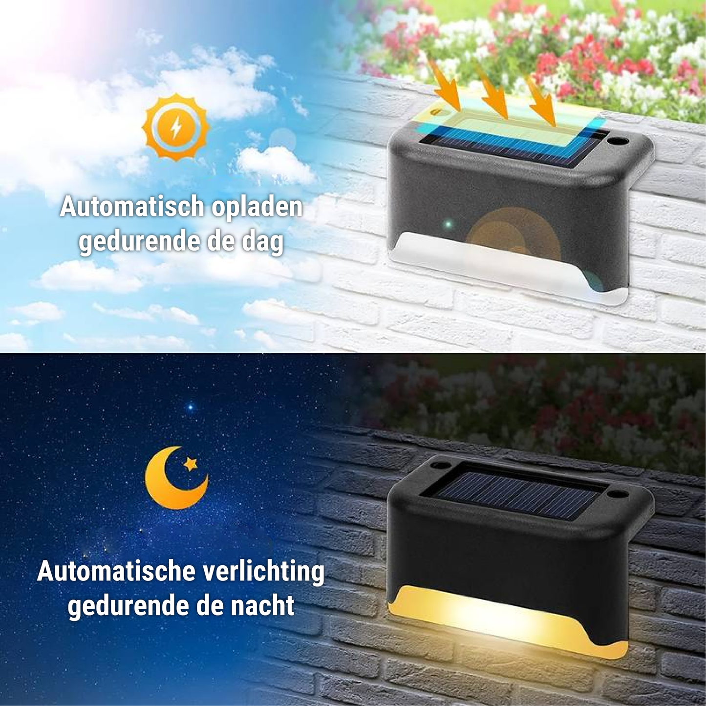 Lampe Murale Solaire LED Extérieur - Éclairage Jardin Terrasse Autonome