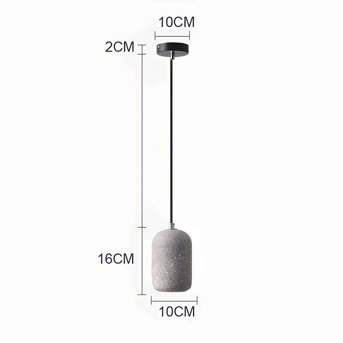 Lampe Pendante Industrielle Ciment Verre – Éclairage Design Moderne