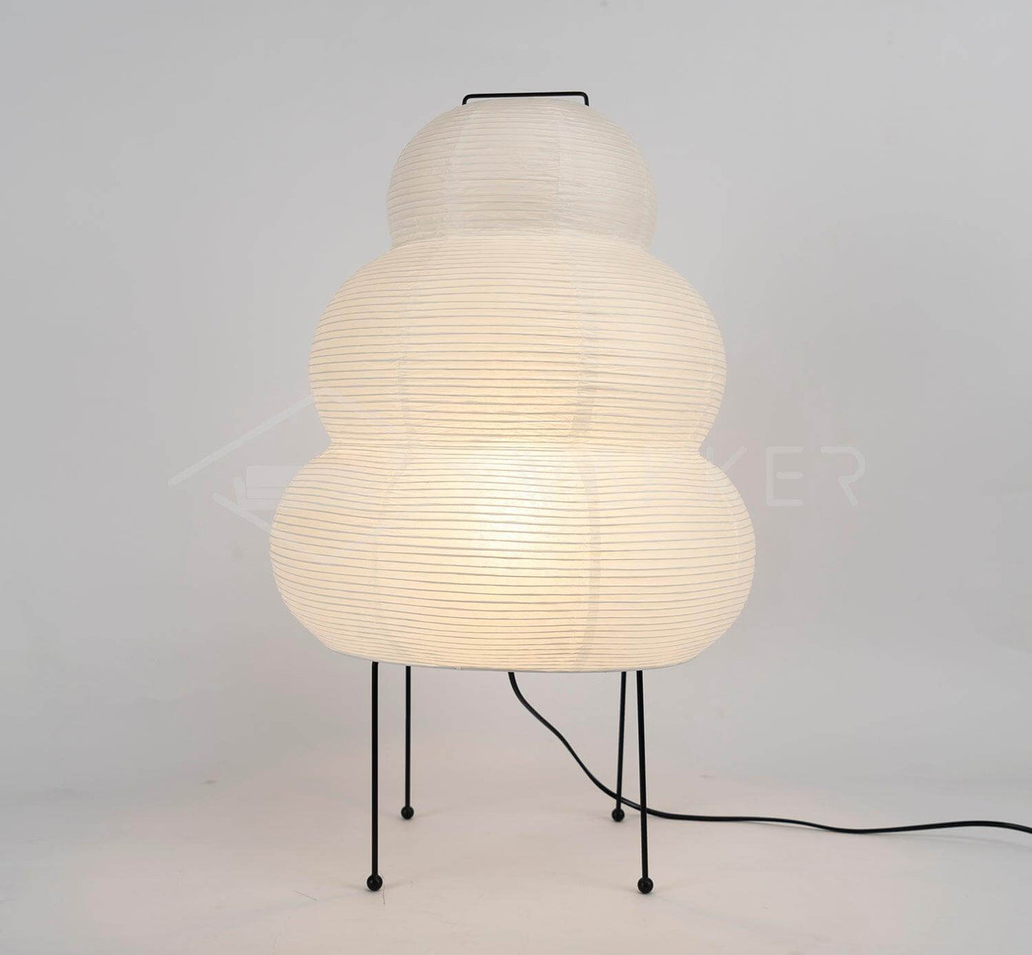 Lampe de Table Design Japonais en Papier de Mûrier – Lumière Douce