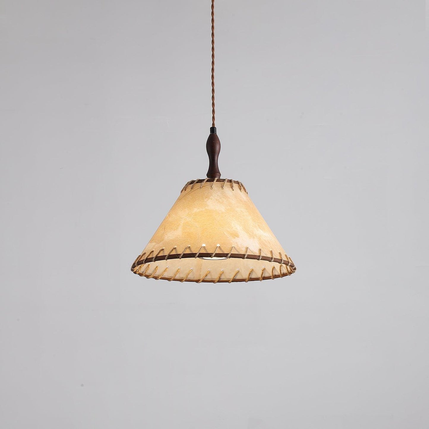 Suspension Luminaire Bois Tissu Design Naturel & Moderne
