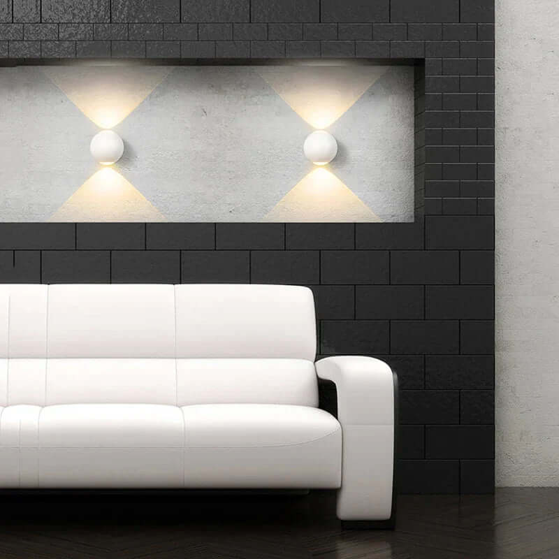 Applique Murale LED Design Boule Aluminium – Éclairage Moderne IP65