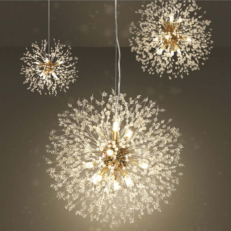 Suspension Luminaire LED Cristal Pissenlit – Design Moderne Salon