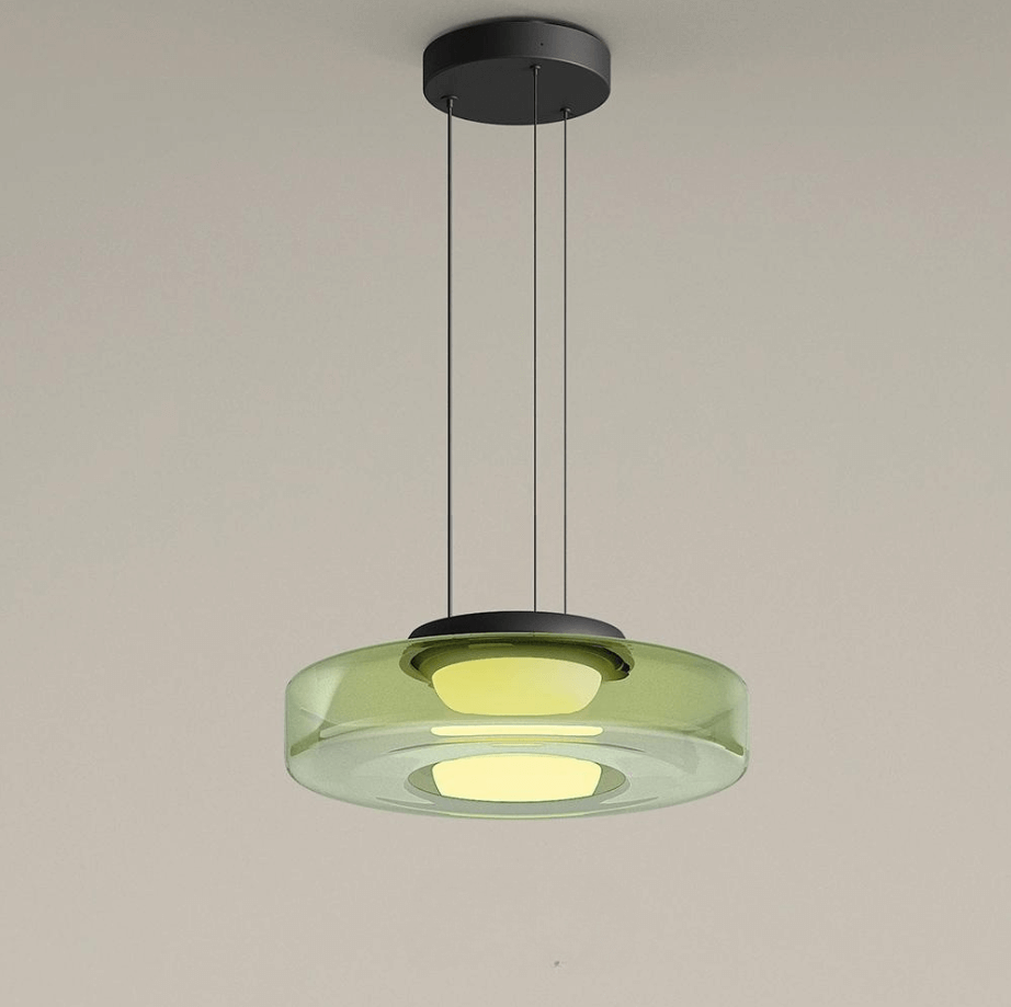 Suspension Luminaire Design en Verre Éclatant - Style Moderne Intérieur