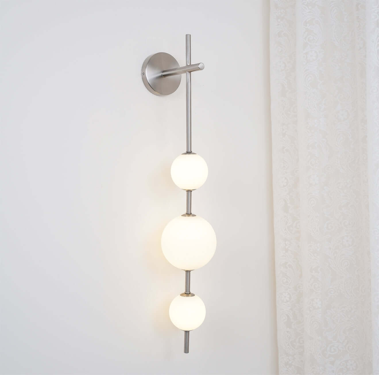 Applique Murale Verticale Globe Verre – Éclairage Design Moderne Intérieur