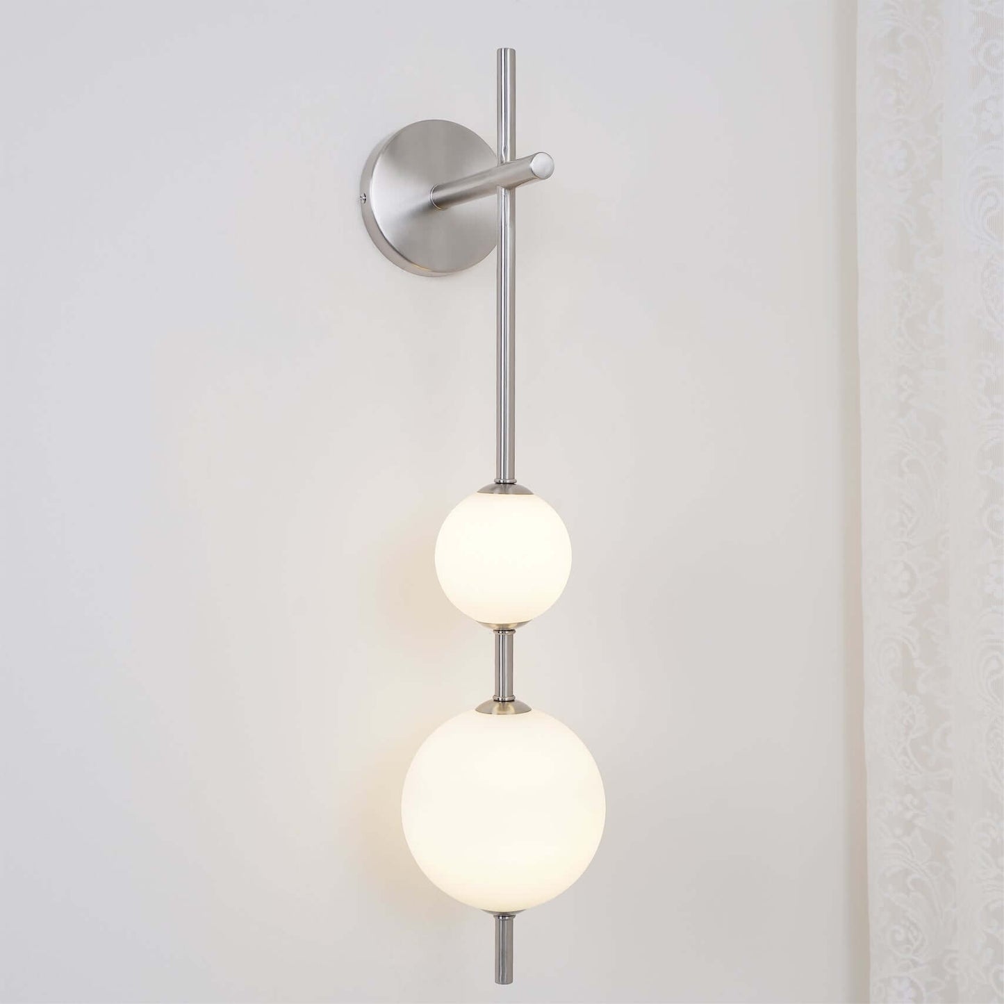Applique Murale Verticale Globe Verre – Éclairage Design Moderne Intérieur