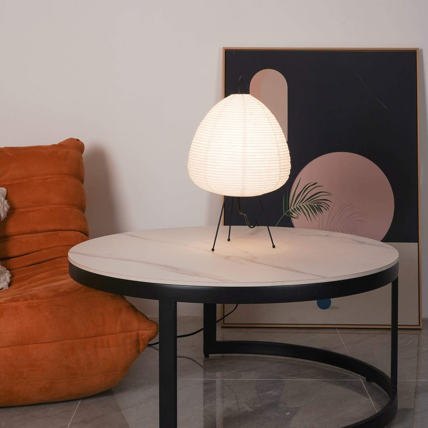Lampe de Table Design Japonais en Papier de Mûrier – Lumière Douce