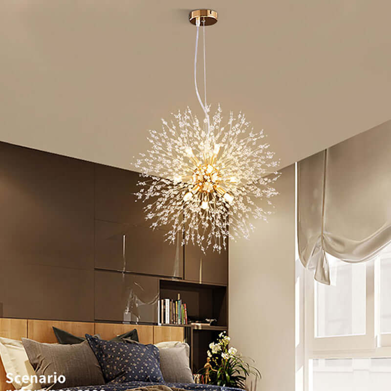 Suspension Luminaire LED Cristal Pissenlit – Design Moderne Salon