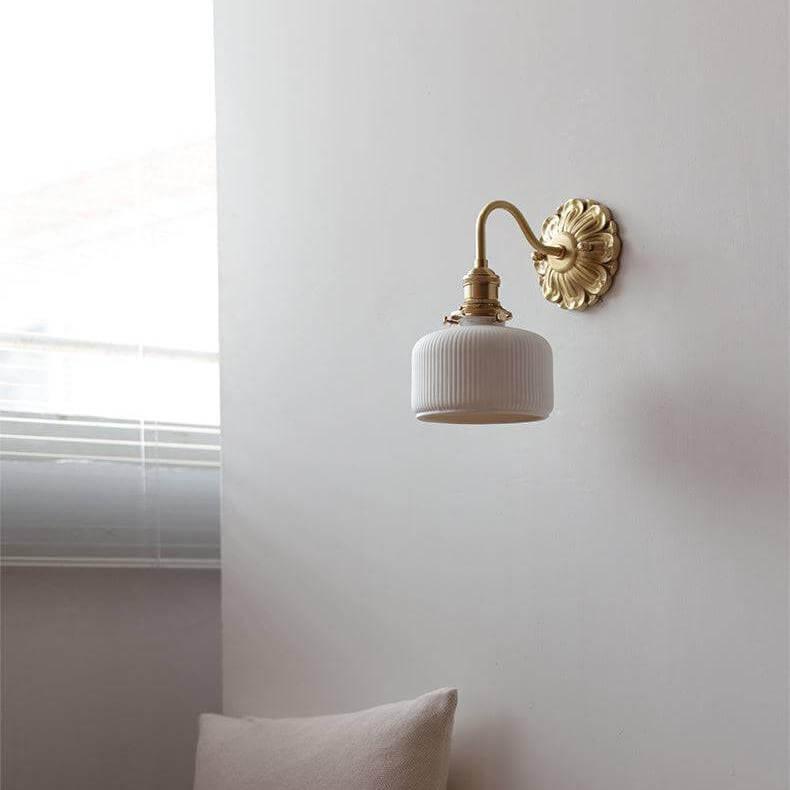 Applique Murale Laiton Céramique – Éclairage Design Intérieur Élégant