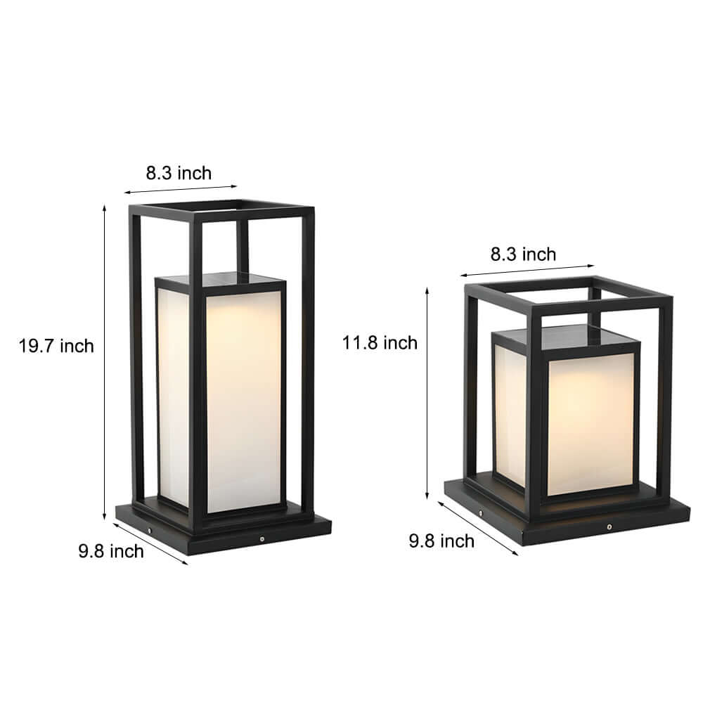 Lampe Solaire de Terrasse LED - Acier Inoxydable Étanche Blanc Chaud