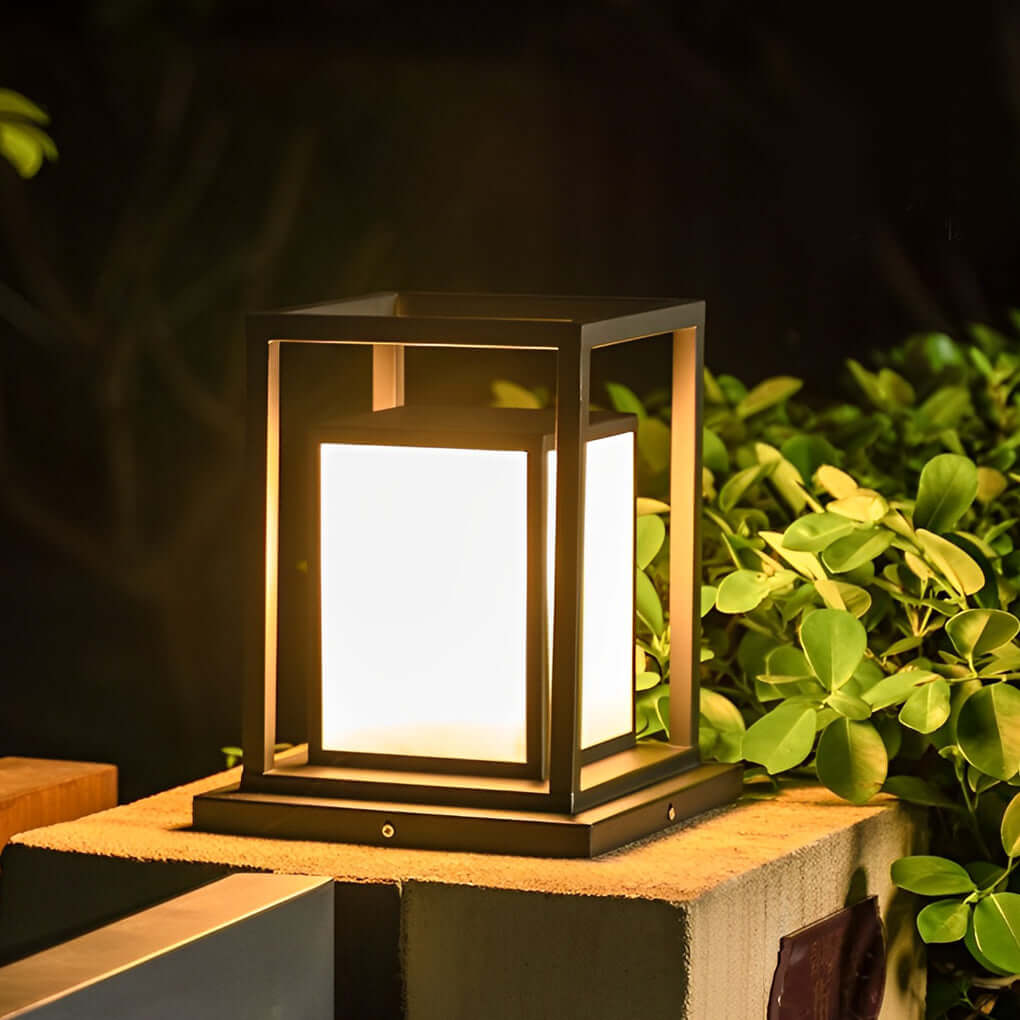 Lampe Solaire de Terrasse LED - Acier Inoxydable Étanche Blanc Chaud