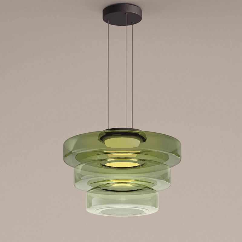 Suspension Luminaire Design en Verre Éclatant - Style Moderne Intérieur