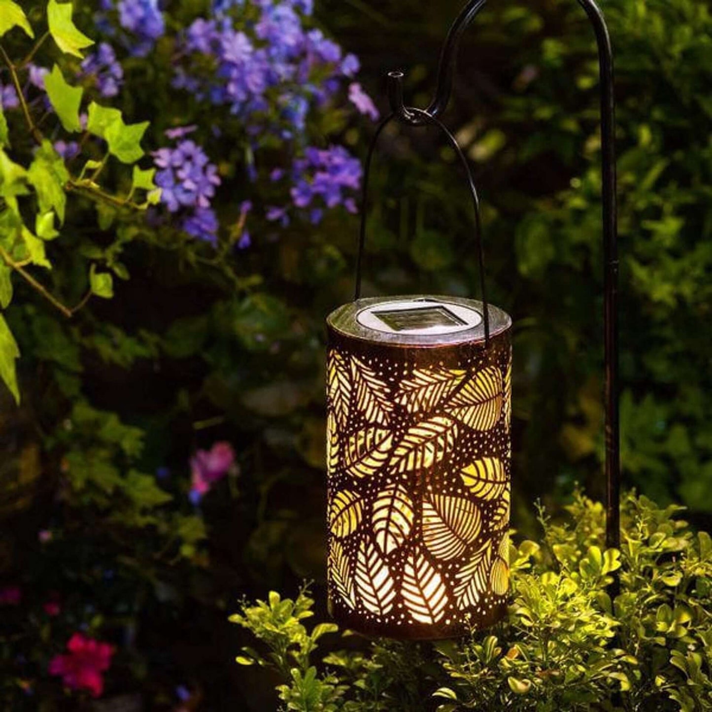 Lampe Solaire Décorative Feuilles Lumineuses Jardin Terrasse