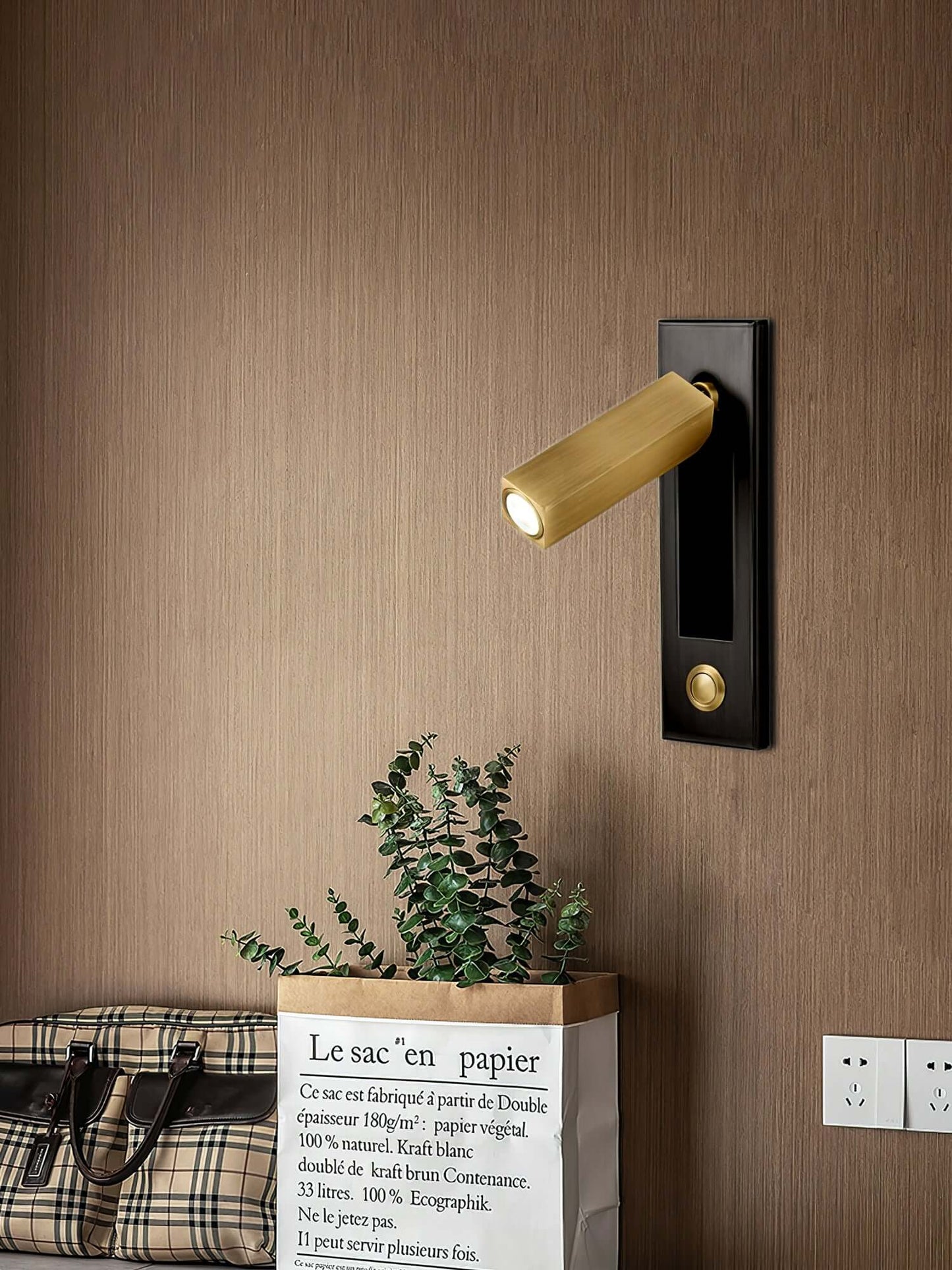 Applique Murale LED Moderne Encastrable pour Chambre Minimaliste