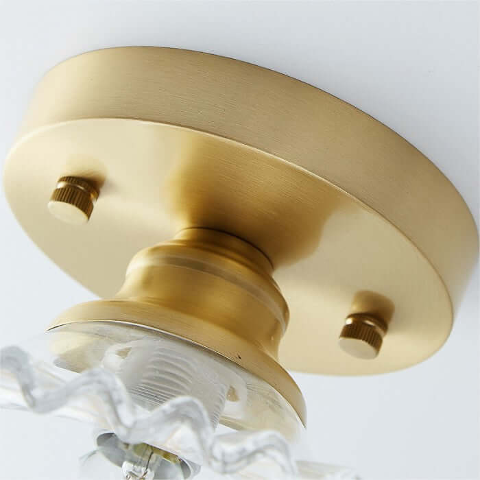 Lampe de Plafond Design Pétales Striés en Verre – Élégance Vintage