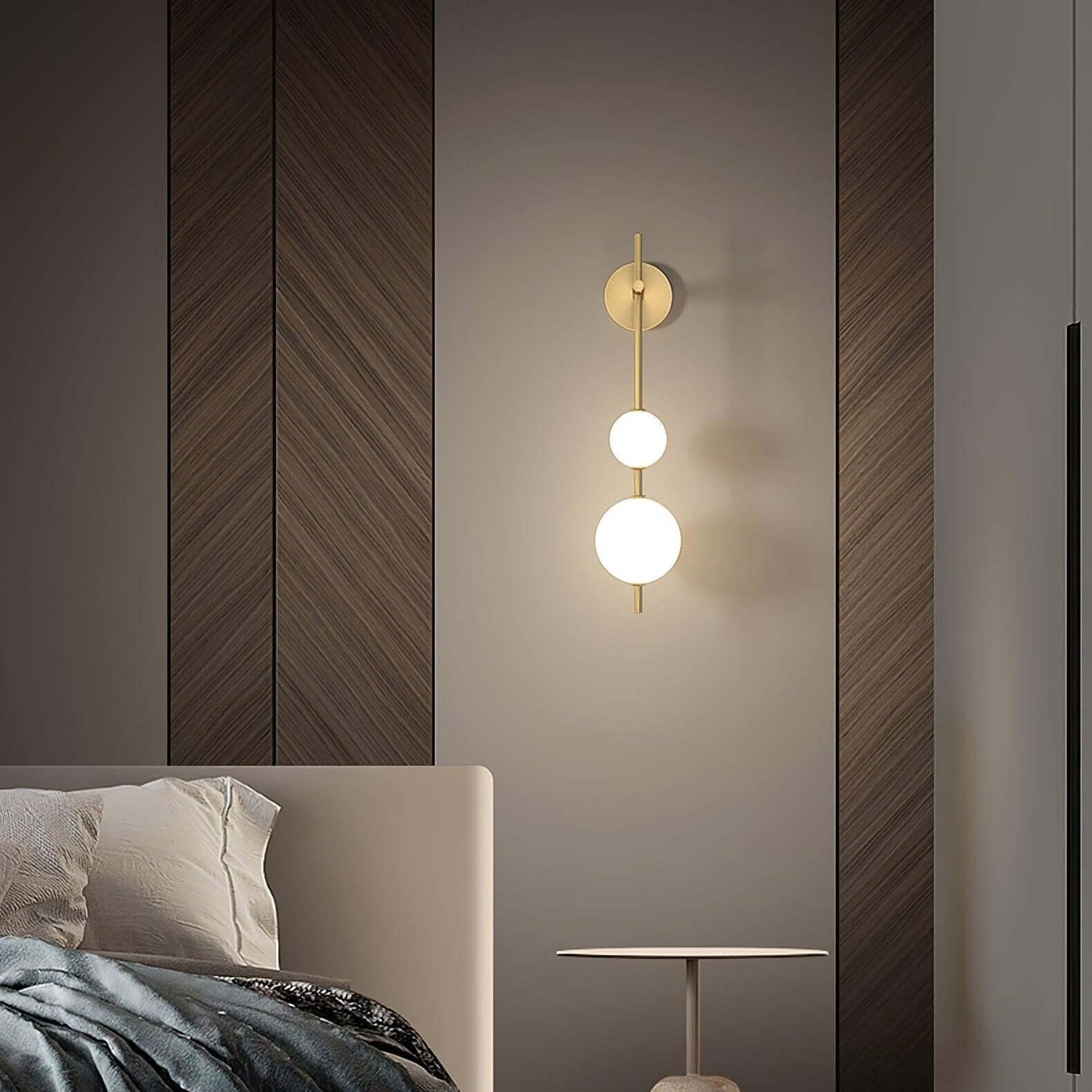 Applique Murale Verticale Globe Verre – Éclairage Design Moderne Intérieur