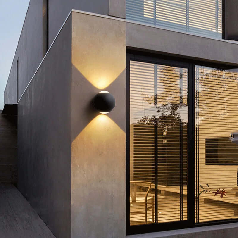 Applique Murale LED Design Boule Aluminium – Éclairage Moderne IP65