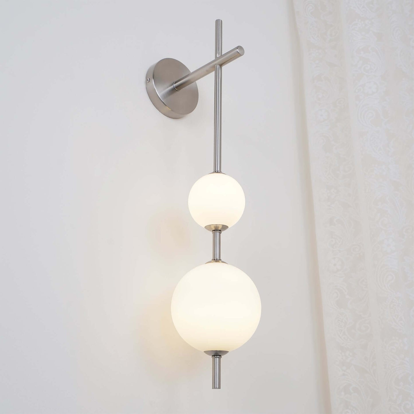 Applique Murale Verticale Globe Verre – Éclairage Design Moderne Intérieur