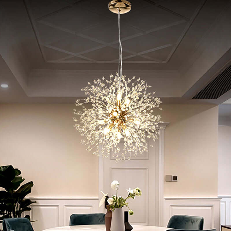 Suspension Luminaire LED Cristal Pissenlit – Design Moderne Salon