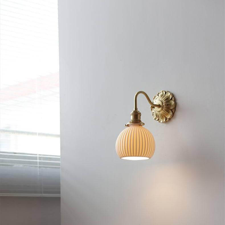 Applique Murale Laiton Céramique – Éclairage Design Intérieur Élégant