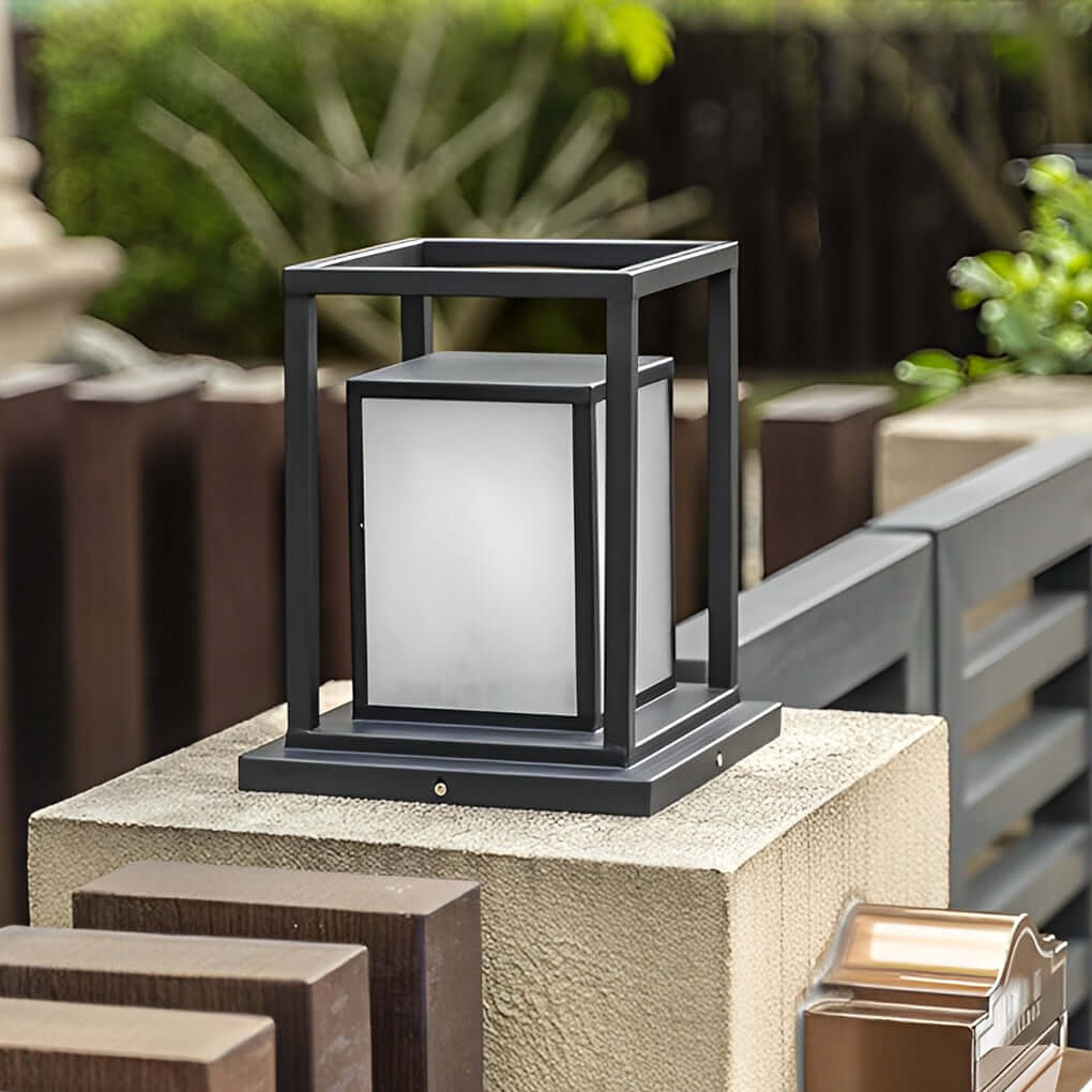 Lampe Solaire de Terrasse LED - Acier Inoxydable Étanche Blanc Chaud