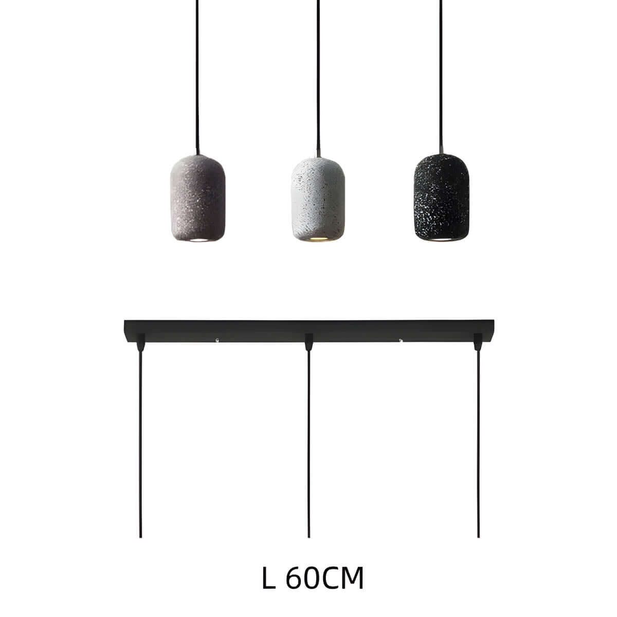 Lampe Pendante Industrielle Ciment Verre – Éclairage Design Moderne