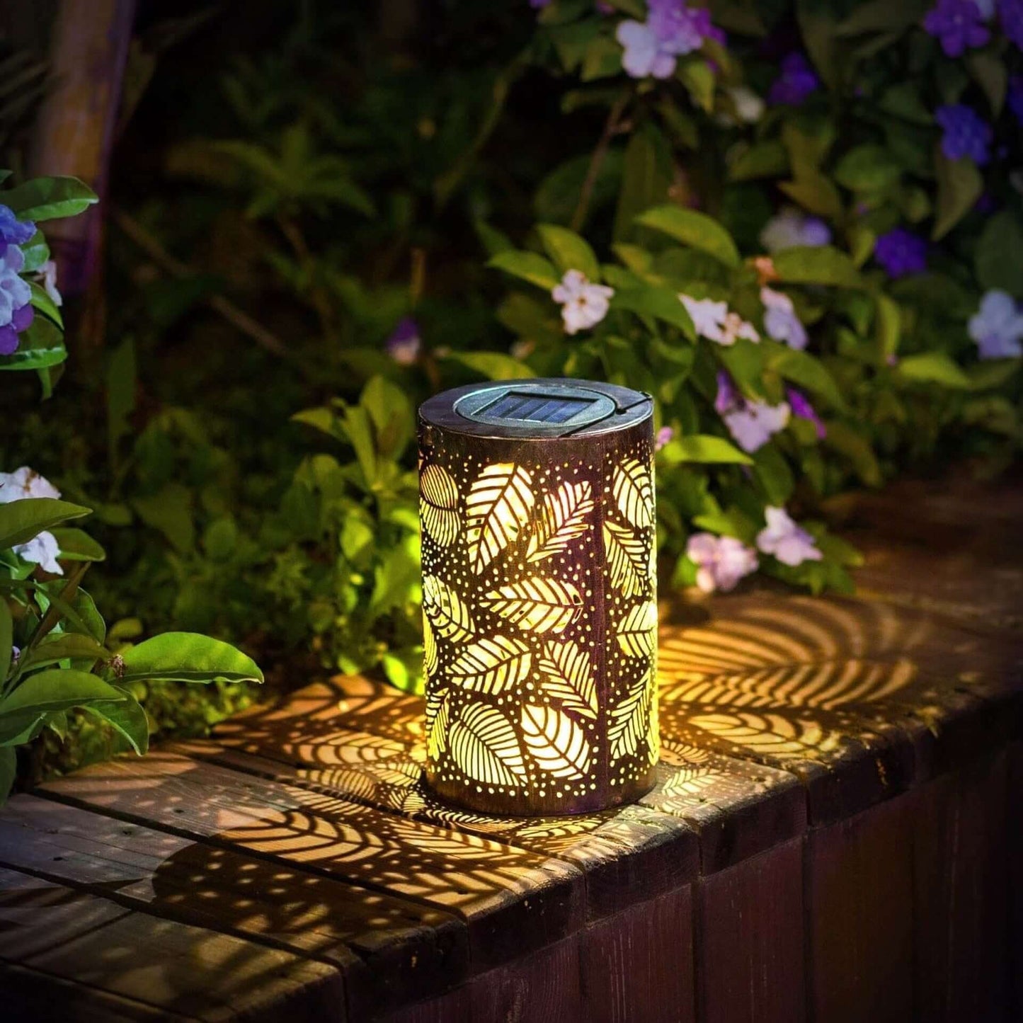Lampe Solaire Décorative Feuilles Lumineuses Jardin Terrasse