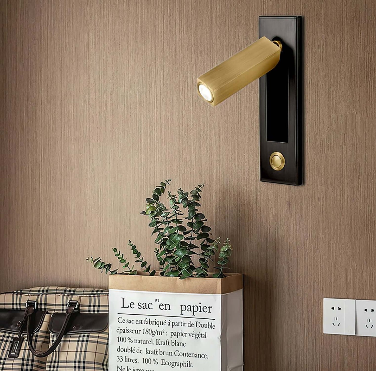 Applique Murale LED Moderne Encastrable pour Chambre Minimaliste
