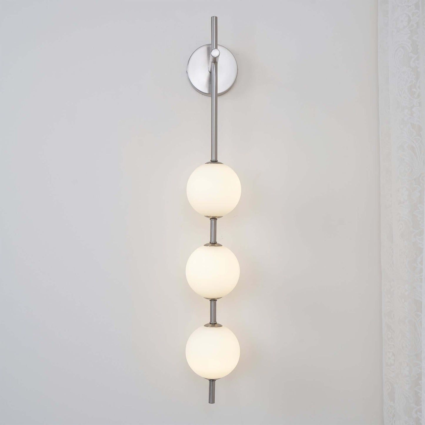 Applique Murale Verticale Globe Verre – Éclairage Design Moderne Intérieur