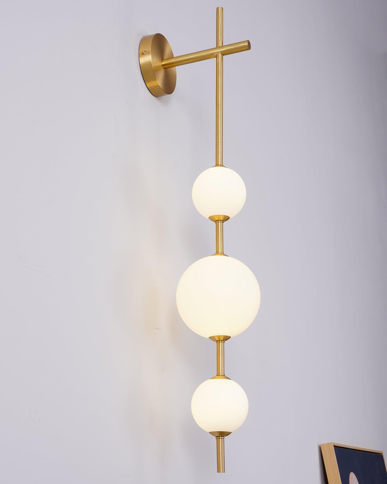 Applique Murale Verticale Globe Verre – Éclairage Design Moderne Intérieur