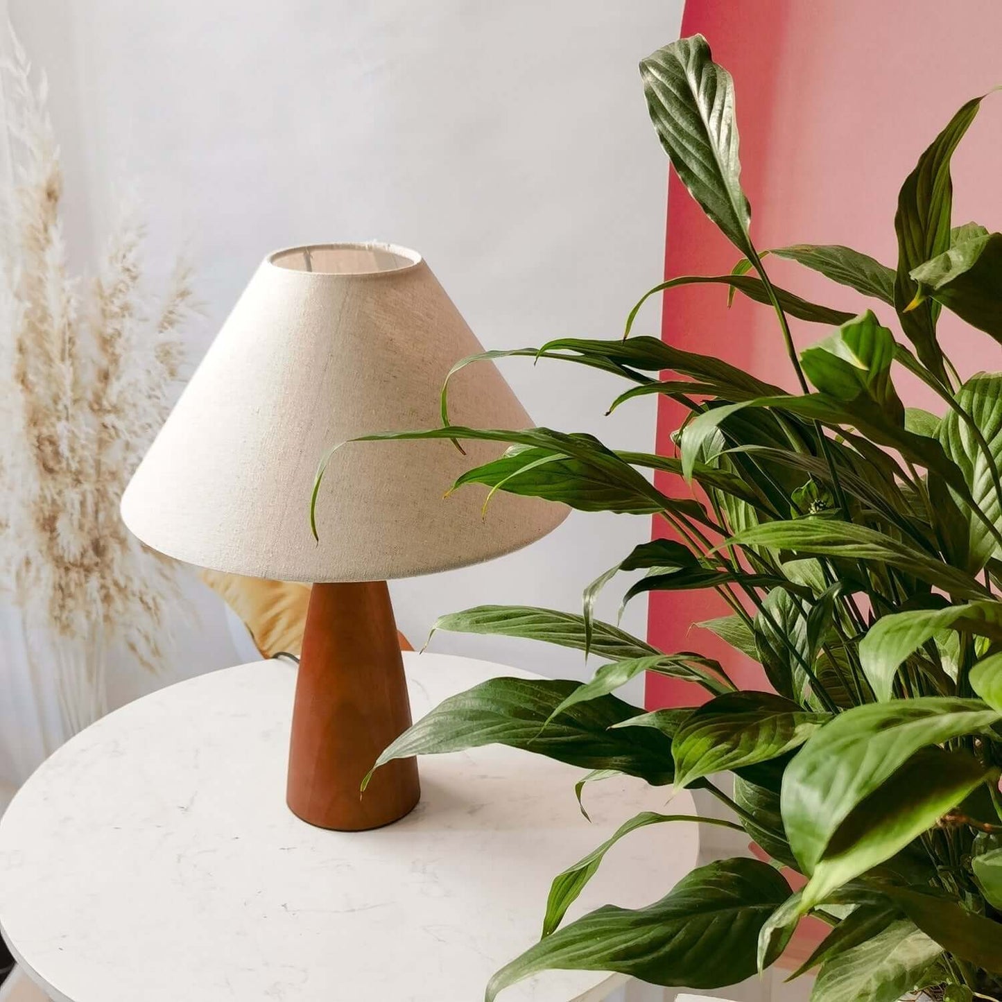 Lampe de Table Bois Massif Style Rétro – Éclairage Chaleureux & Design