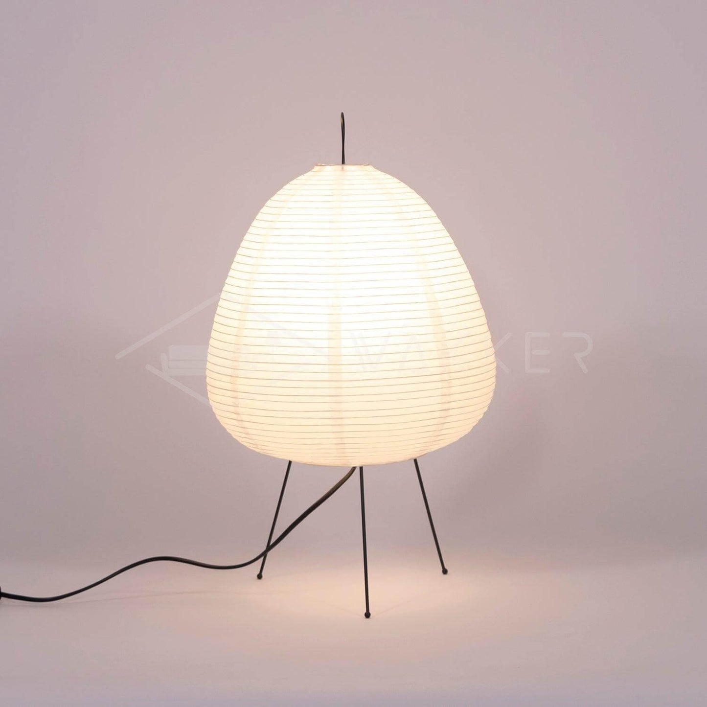 Lampe de Table Design Japonais en Papier de Mûrier – Lumière Douce