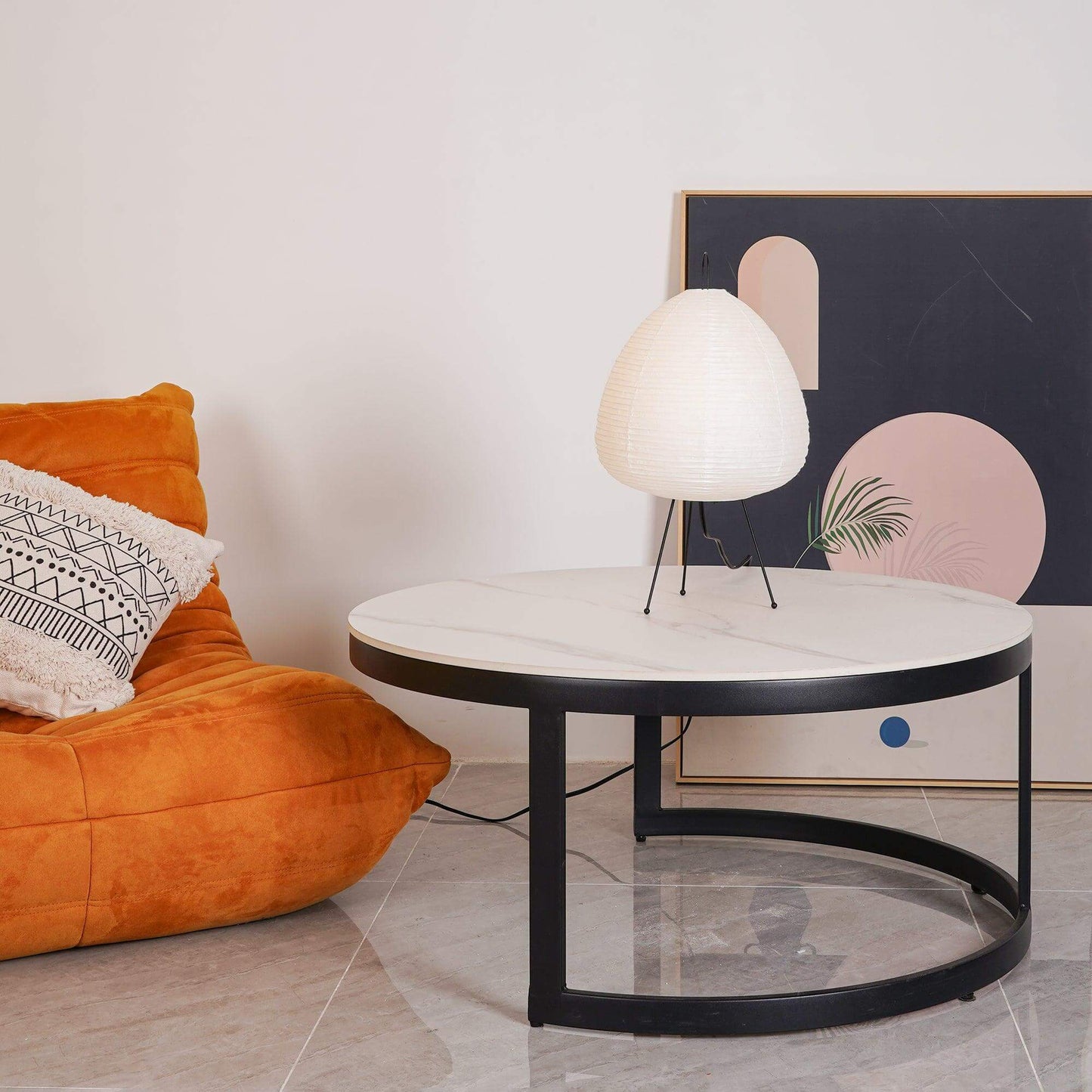 Lampe de Table Design Japonais en Papier de Mûrier – Lumière Douce