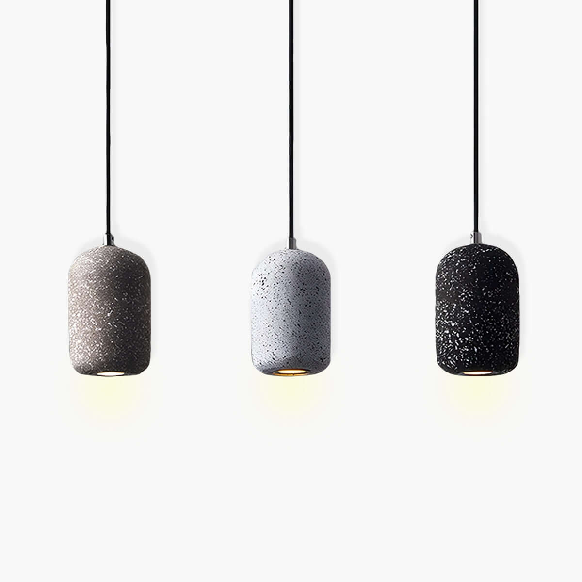 Lampe Pendante Industrielle Ciment Verre – Éclairage Design Moderne