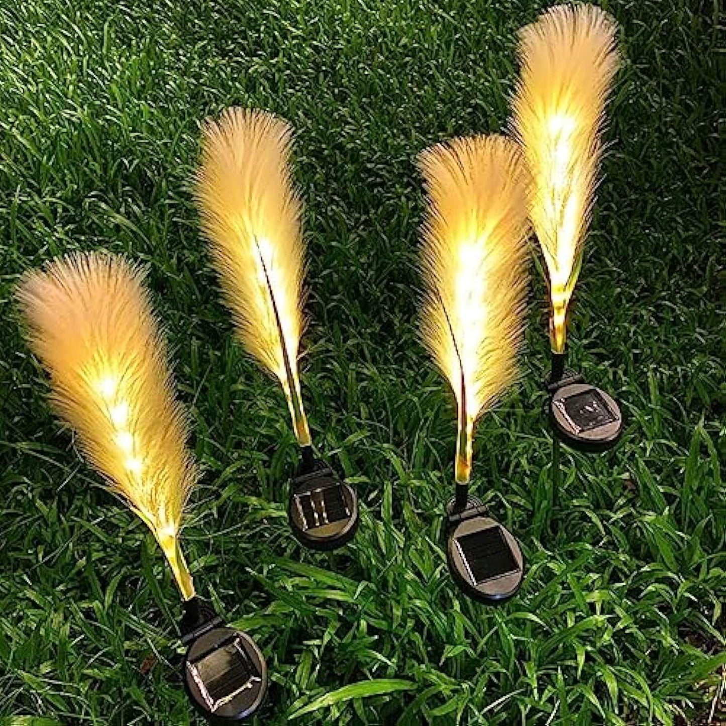 Lampe Solaire Extérieure Design Roseau – Éclairage Jardin LED