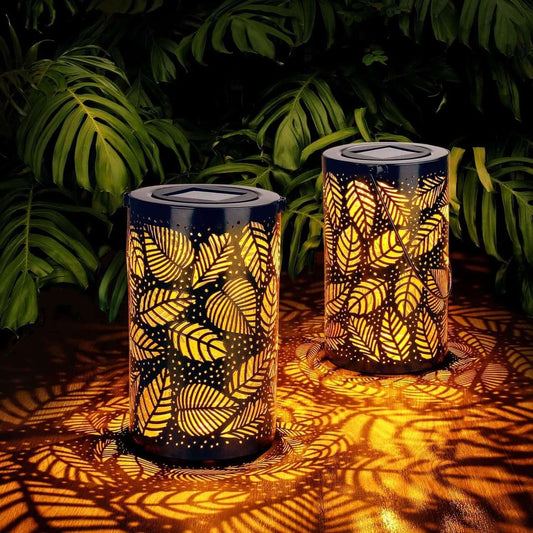 Lampe Solaire Décorative Feuilles Lumineuses Jardin Terrasse