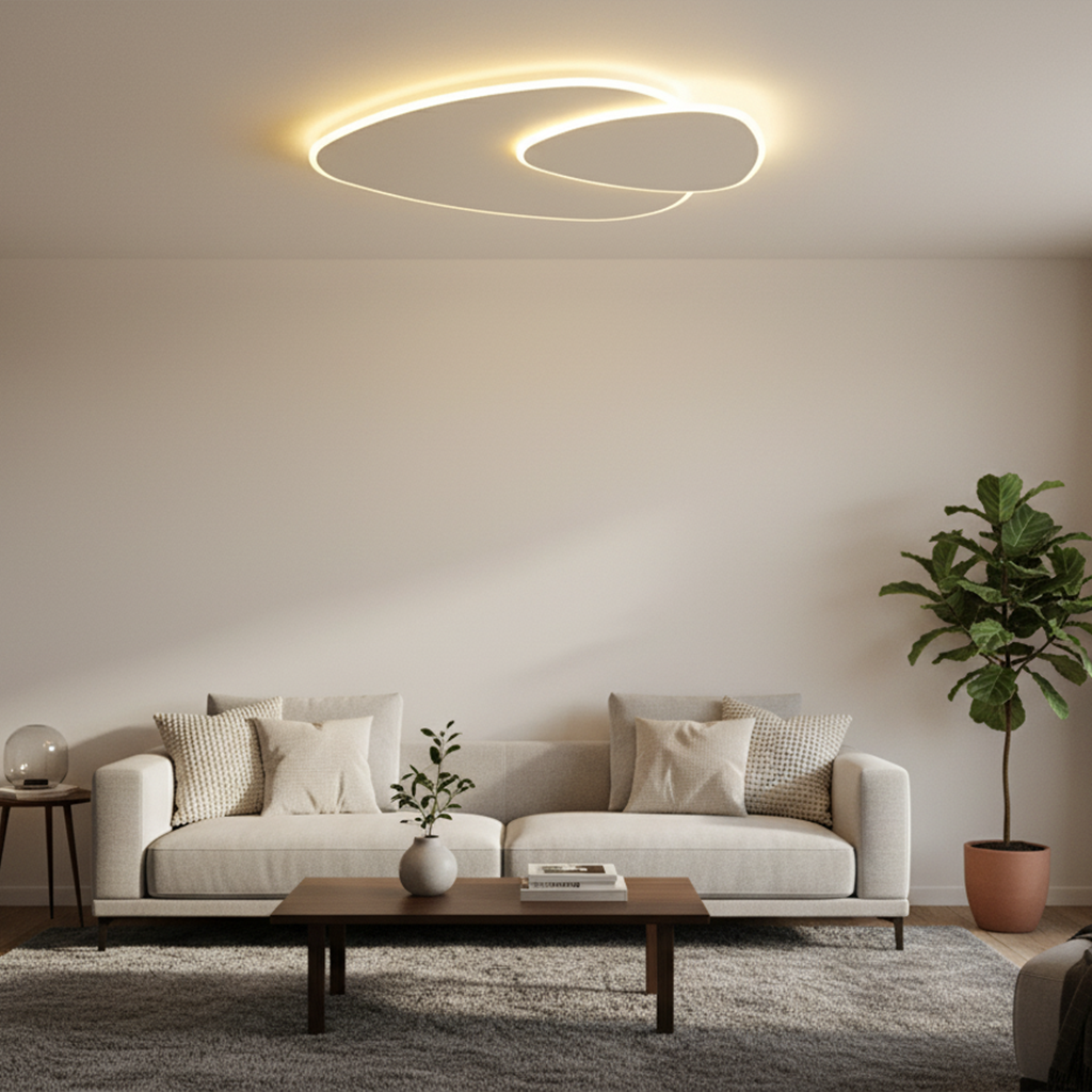 Plafonnier LED Moderne Élégant - Design Feuilles Elliptiques Salon Chambre