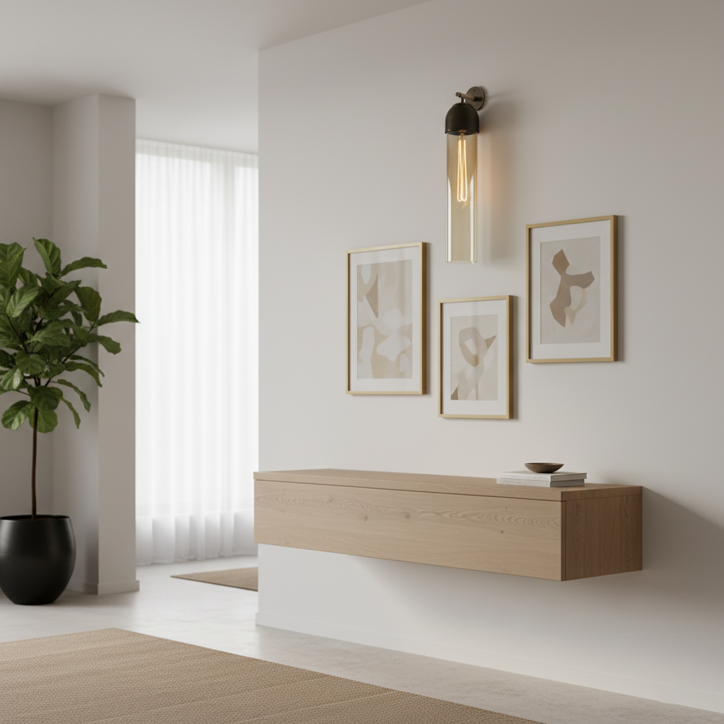 Applique Murale en Verre Artisanal – Éclairage LED Élégant et Moderne